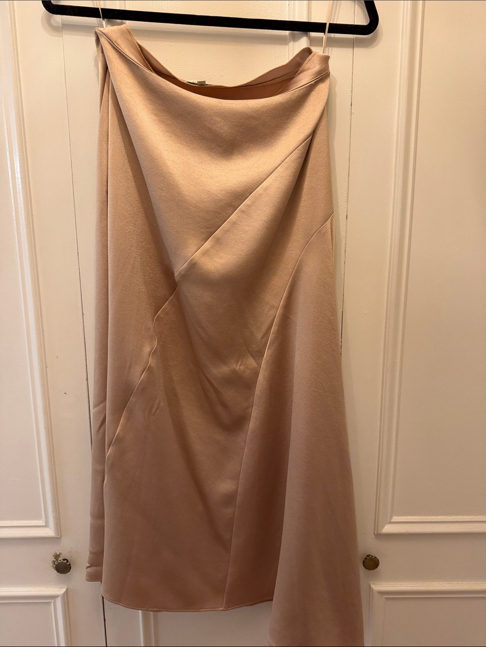 Ted Baker Nude Asymmetrical Draped Skirt